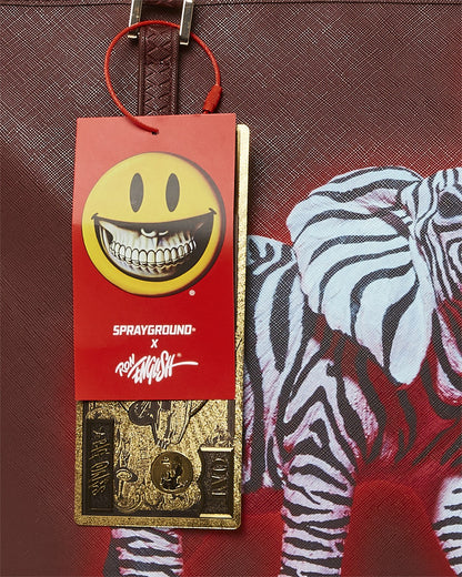 Sprayground ZEBRA ELEPHANT RON ENGLISH COLLAB TOTE