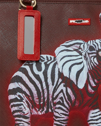 Sprayground ZEBRA ELEPHANT RON ENGLISH COLLAB TOTE
