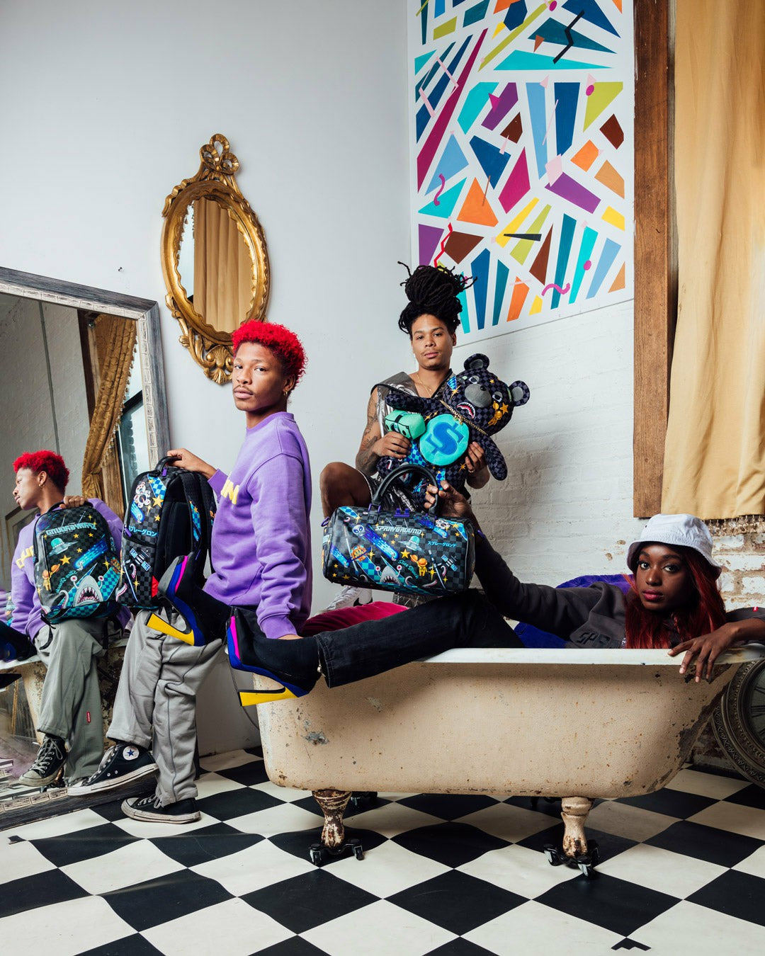 Sprayground WTF ALIEN INVASION MINI DUFFLE