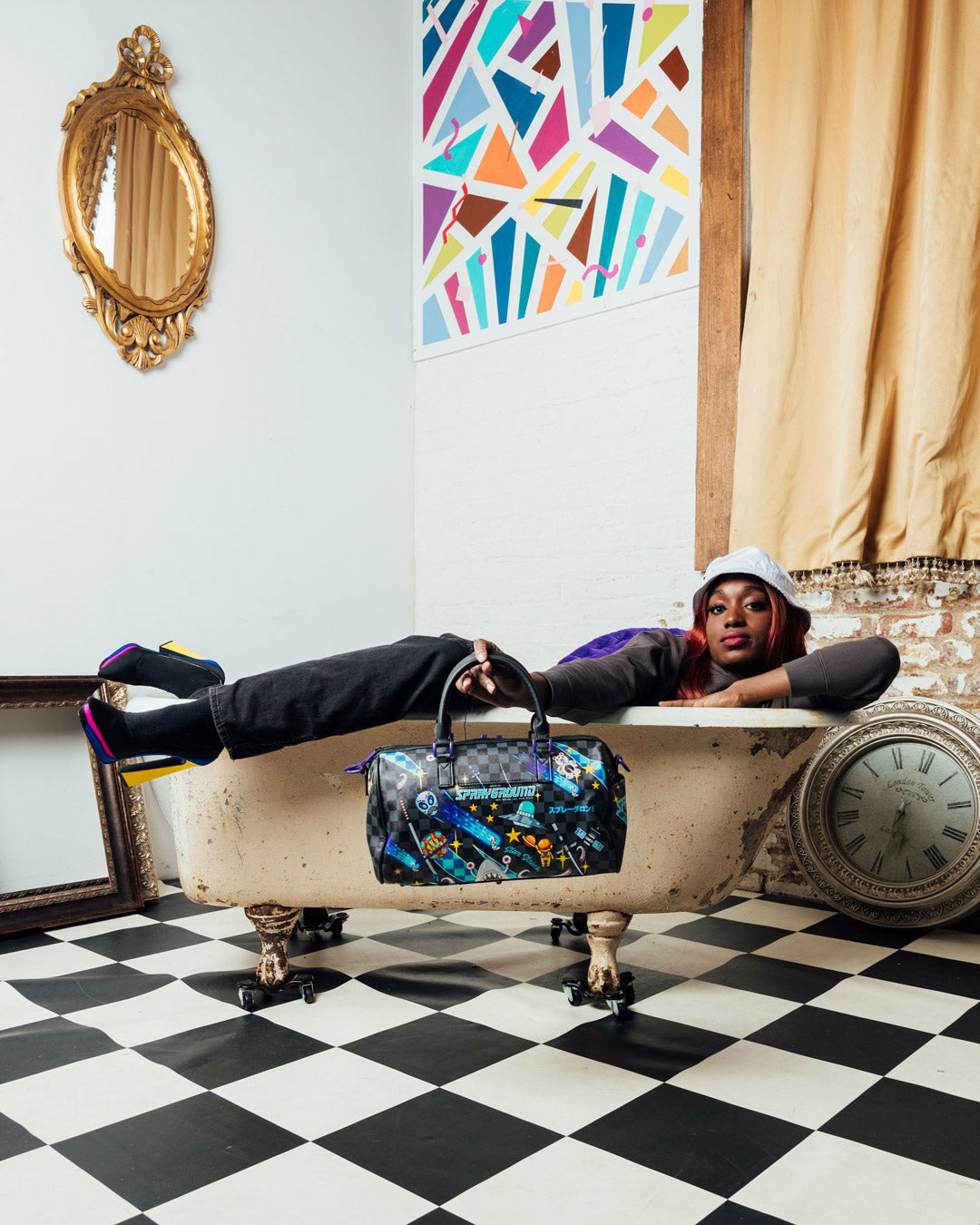 Sprayground WTF ALIEN INVASION MINI DUFFLE