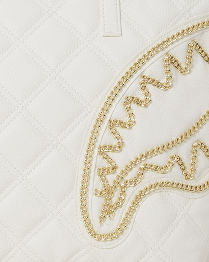 Sprayground RIVIERA LE BLANC GOLD CHAIN SHARK TOTE