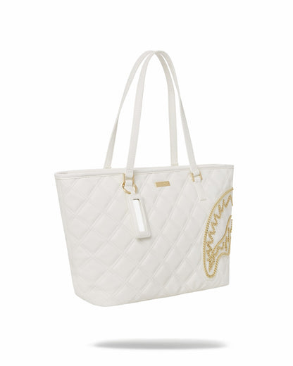 Sprayground RIVIERA LE BLANC GOLD CHAIN SHARK TOTE