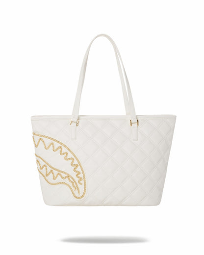 Sprayground RIVIERA LE BLANC GOLD CHAIN SHARK TOTE