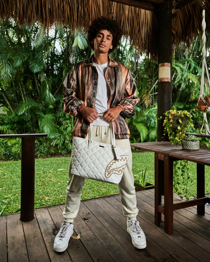 Sprayground RIVIERA LE BLANC GOLD CHAIN SHARK TOTE