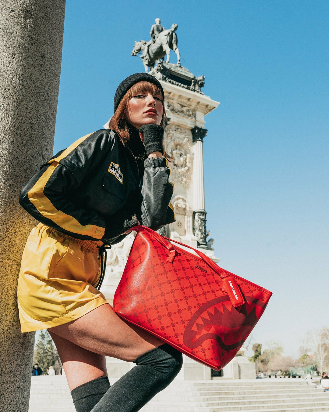 Sprayground MONEY PATTERN BRICK TOTE