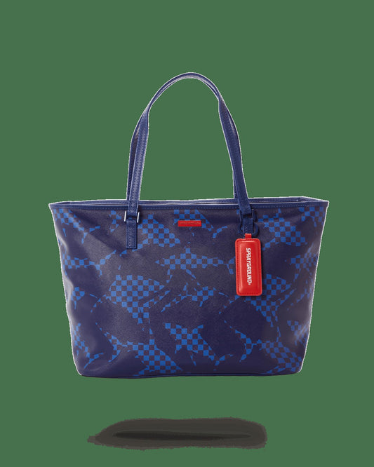 Sprayground SHARK CHECK (BLUE) TOTE