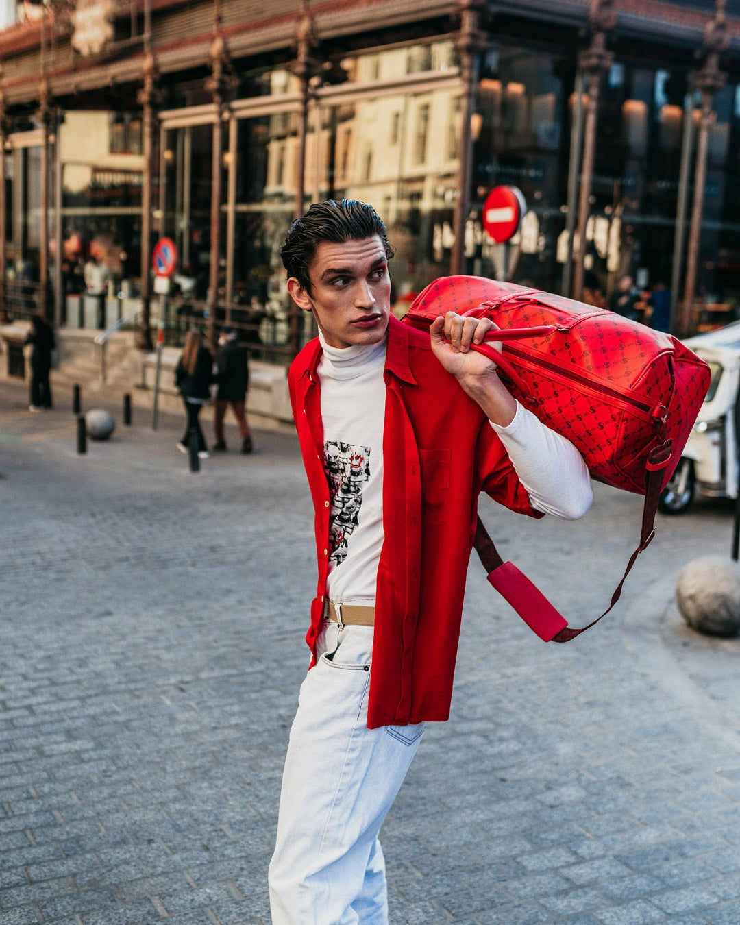 Sprayground MONEY PATTERN BRICK DUFFLE