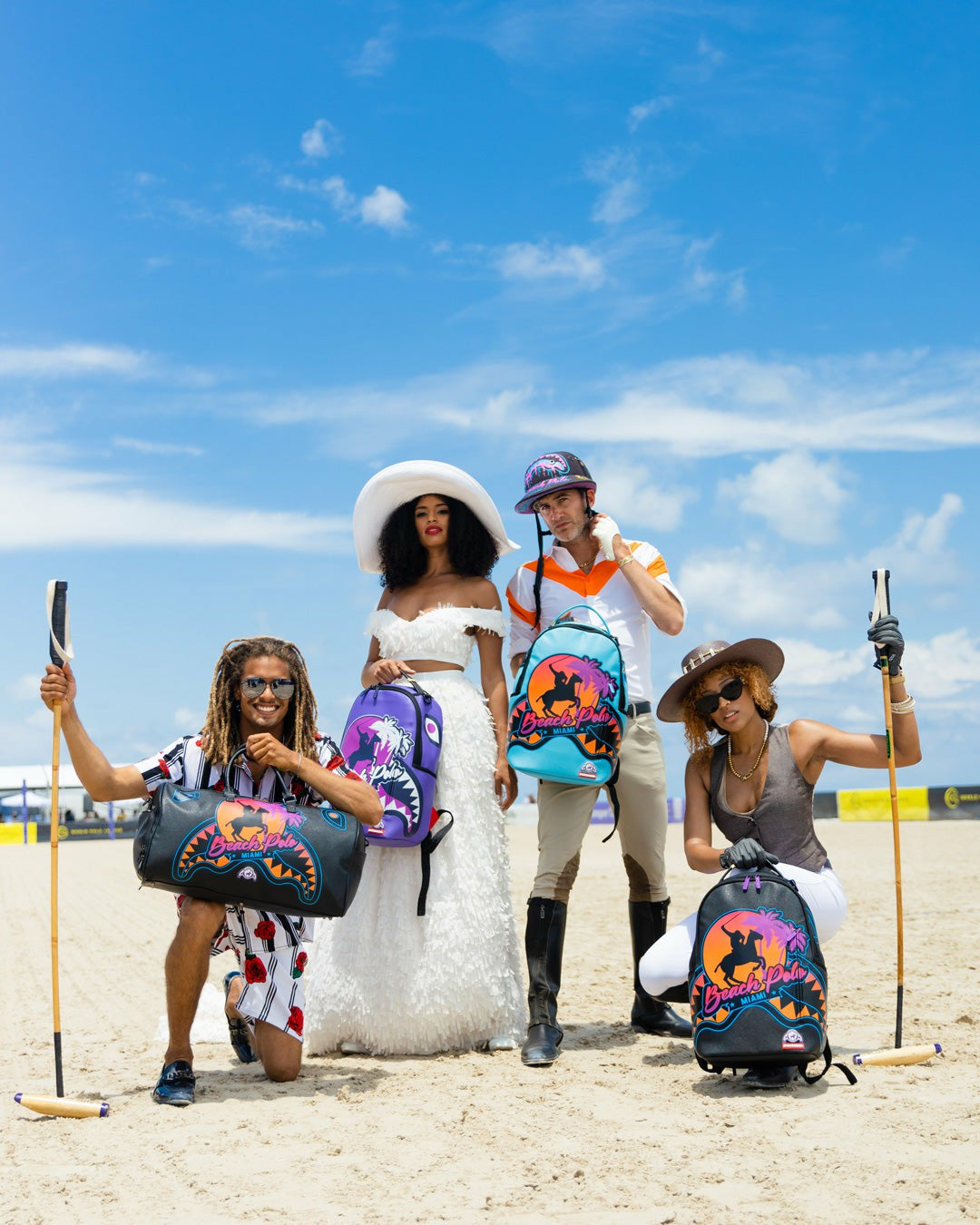 Sprayground MIAMI BEACH POLO COLLAB DUFFLE (BLACK)