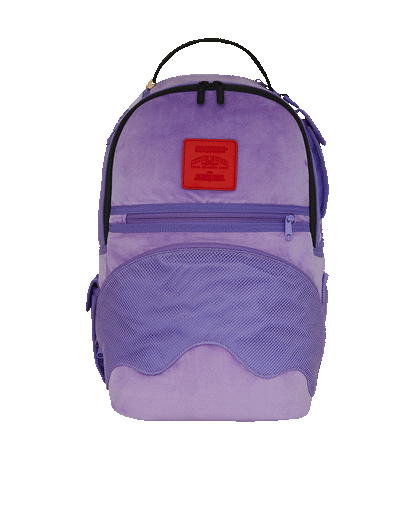 Sprayground NOOO WAY!!! A REVERSIBLE BACKPACK - PURPLE VELOUR TO OG SHARKS IN PARI