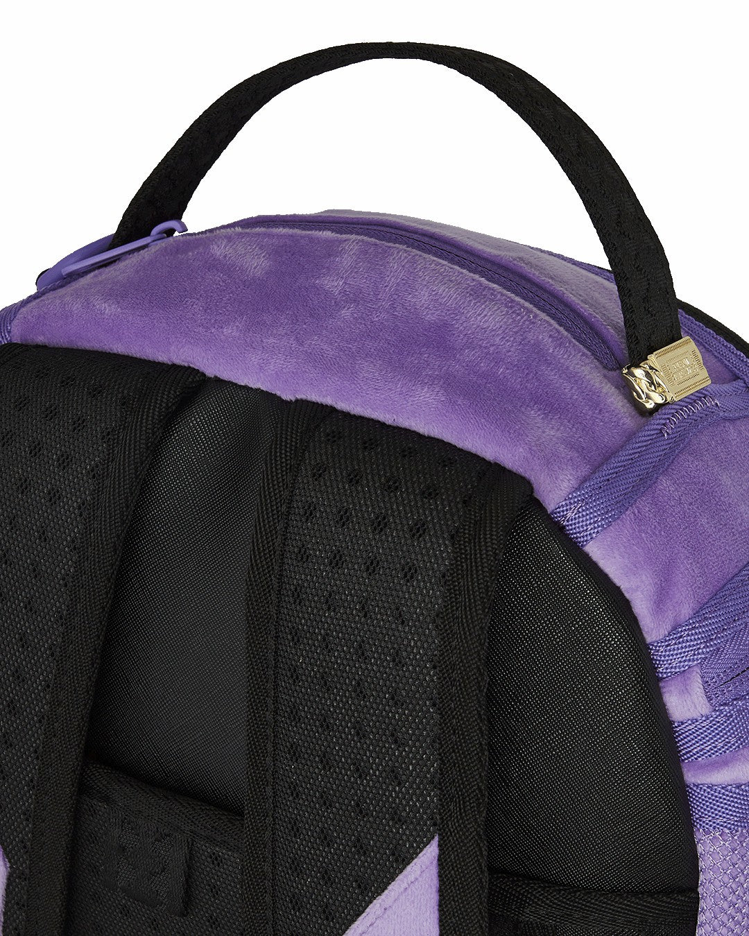 Sprayground NOOO WAY!!! A REVERSIBLE BACKPACK - PURPLE VELOUR TO OG SHARKS IN PARI