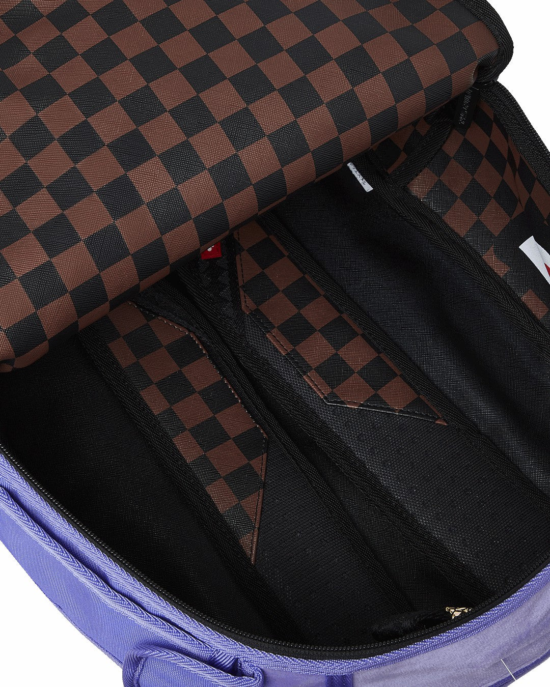 Sprayground NOOO WAY!!! A REVERSIBLE BACKPACK - PURPLE VELOUR TO OG SHARKS IN PARI