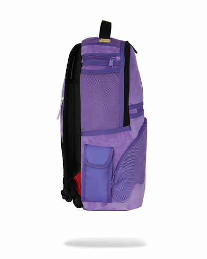 Sprayground NOOO WAY!!! A REVERSIBLE BACKPACK - PURPLE VELOUR TO OG SHARKS IN PARI