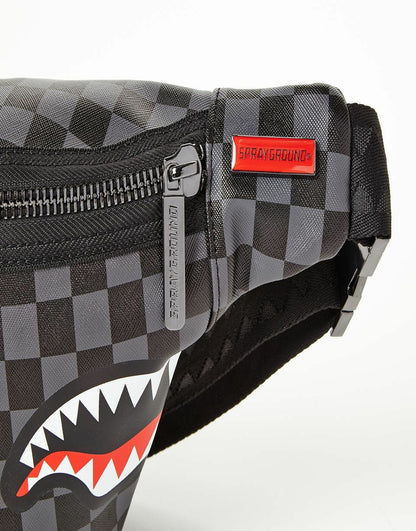 Sprayground SHARKS IN PARIS (BLACK CHECKERED EDITION) CROSSBODY