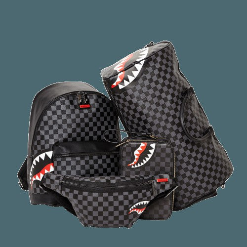 Sprayground SHARKS IN PARIS (BLACK CHECKERED EDITION) CROSSBODY