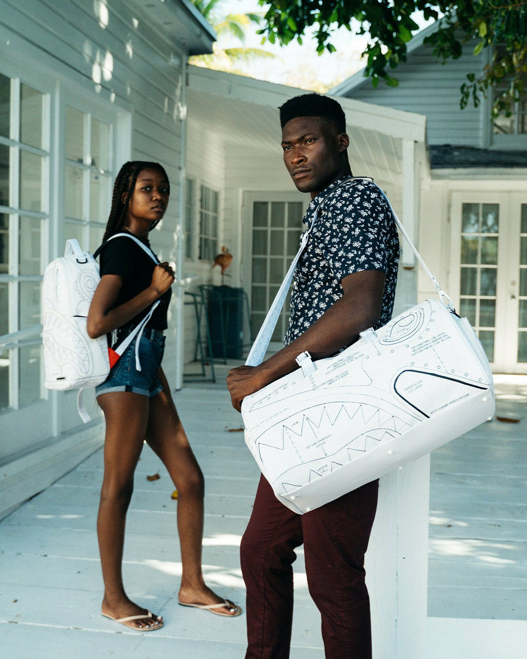 Sprayground TECHNICAL CUT & SHARK DUFFLE