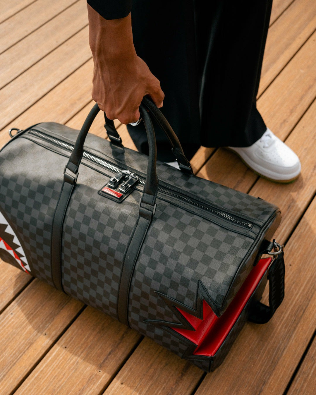 Sprayground SHARK BITE SHARKS IN PARIS GRAY DUFFLE