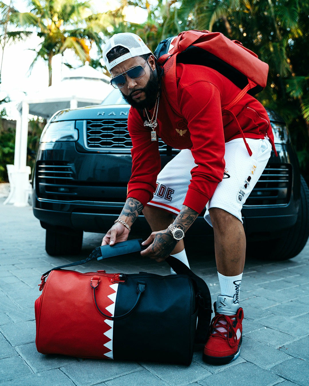 Sprayground VERTICAL SHARK CUT & SEW DUFFLE