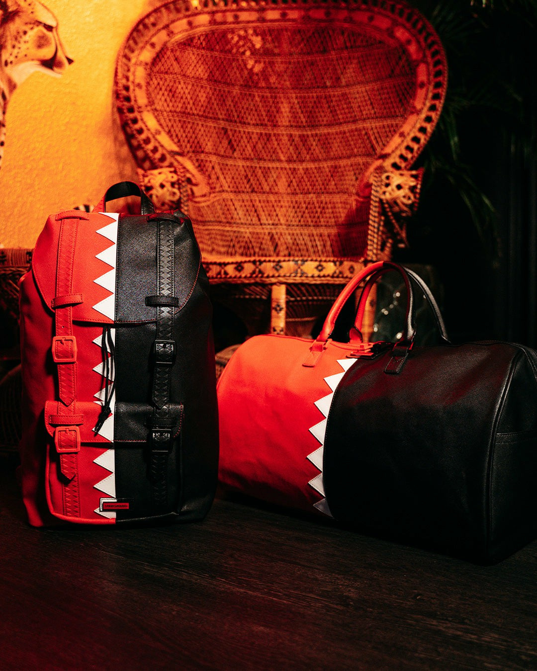 Sprayground VERTICAL SHARK CUT & SEW DUFFLE