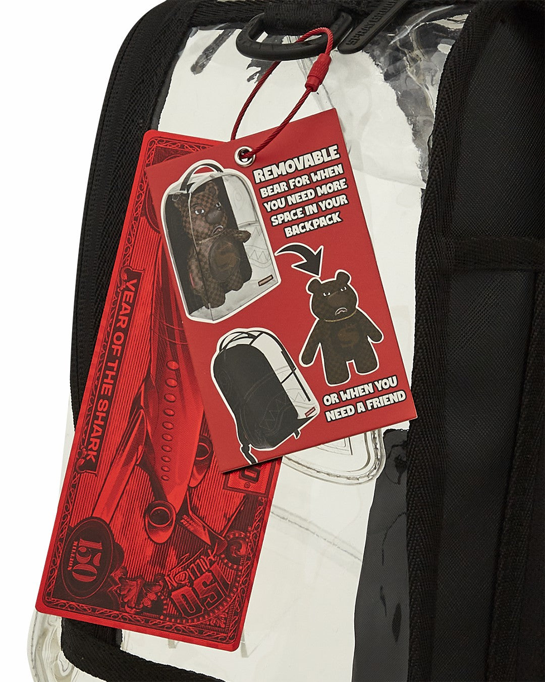Sprayground CLEAR BACKPACK - SHARKS IN PARIS BEAR