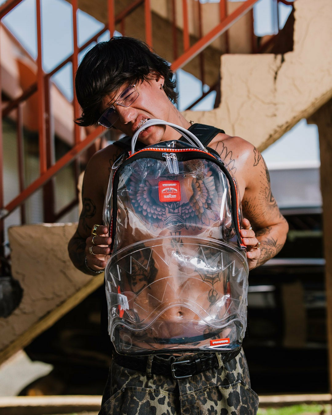Sprayground 100% CLEAR BACKPACK SHARK