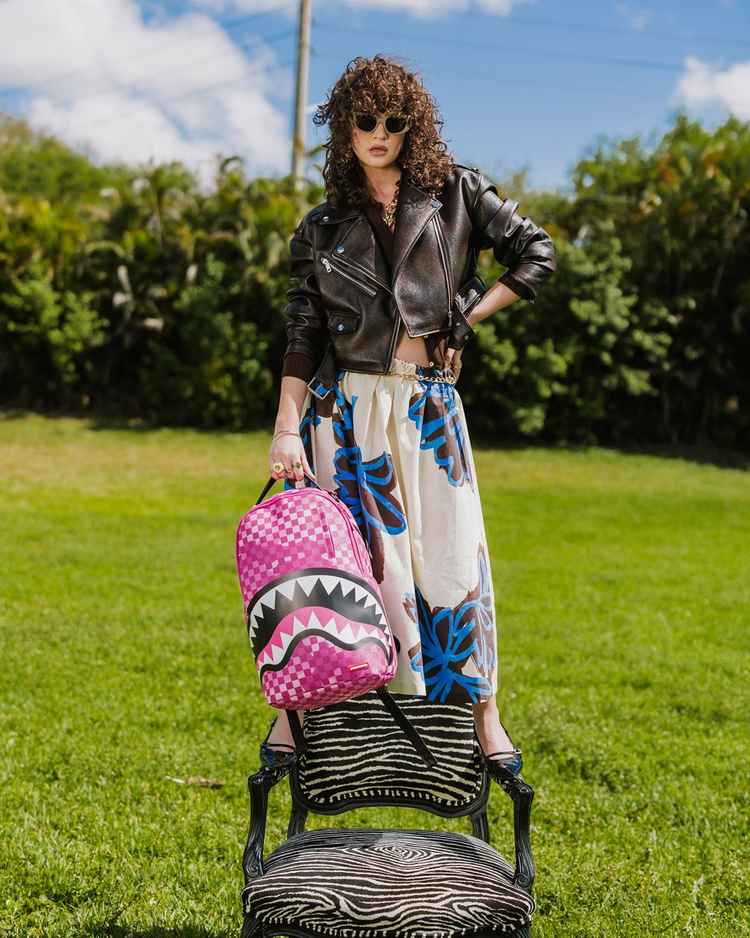 Sprayground PINK CAMOCHECK BACKPACK