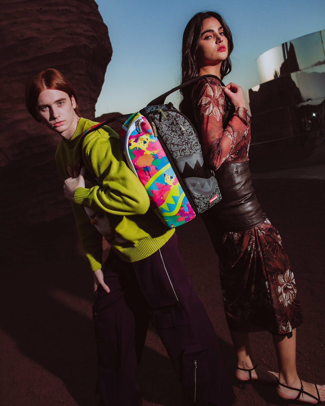 Sprayground TWINS CHAOS SPLIT 2 BAGS BACKPACK