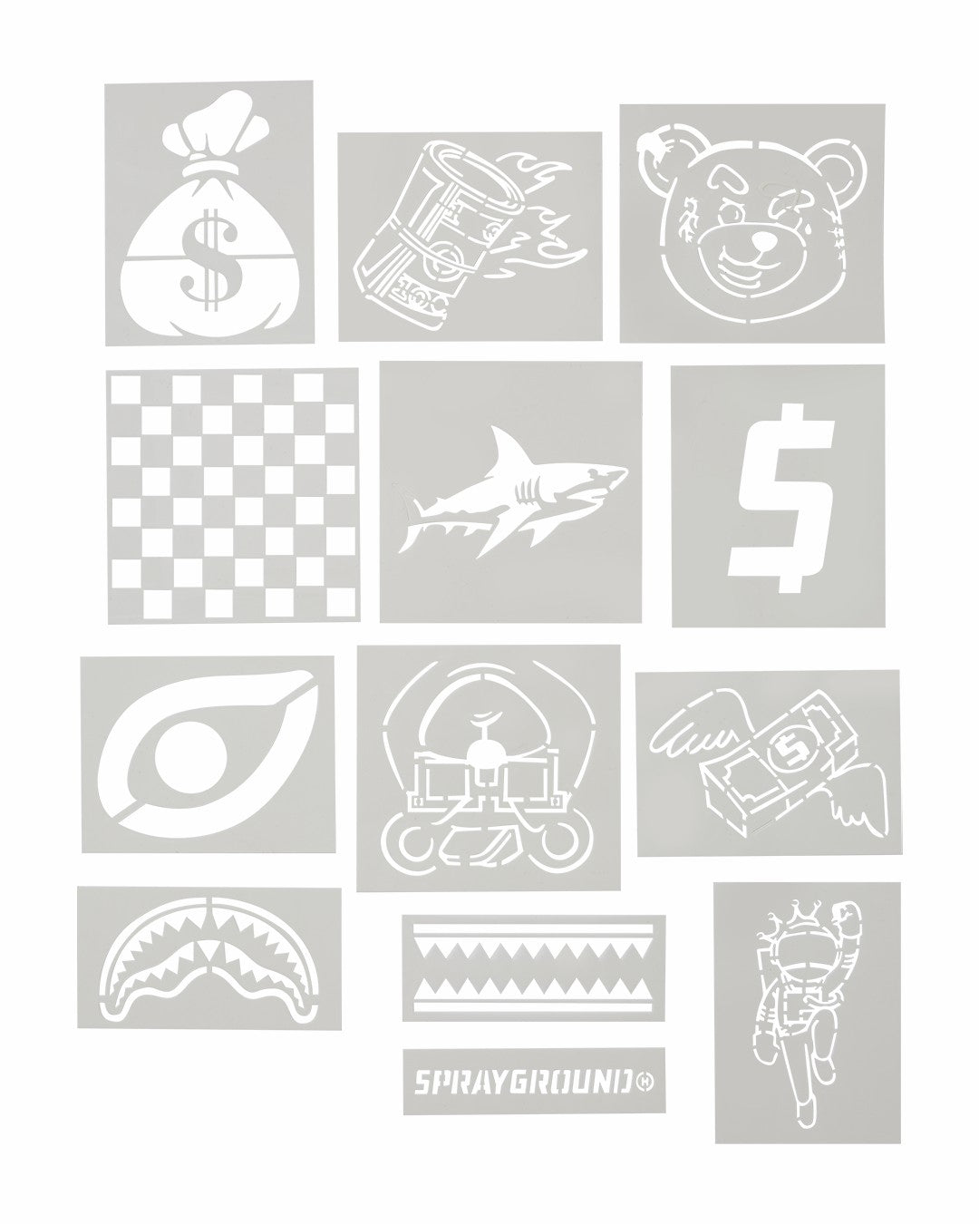 Sprayground GRAFFITI ARTIST - DESIGN YOUR OWN BACKPACK - 9 STENCILS INCLUDED