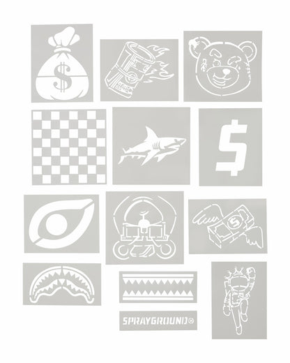 Sprayground GRAFFITI ARTIST - DESIGN YOUR OWN BACKPACK - 9 STENCILS INCLUDED
