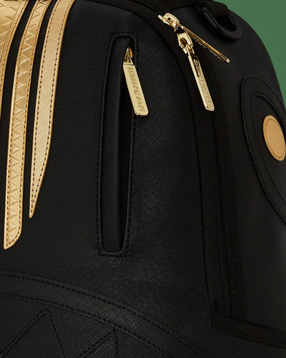 Sprayground GOLD AND BLACK RACING STRIPES BACKPACK