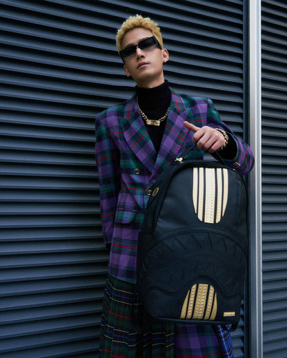 Sprayground GOLD AND BLACK RACING STRIPES BACKPACK