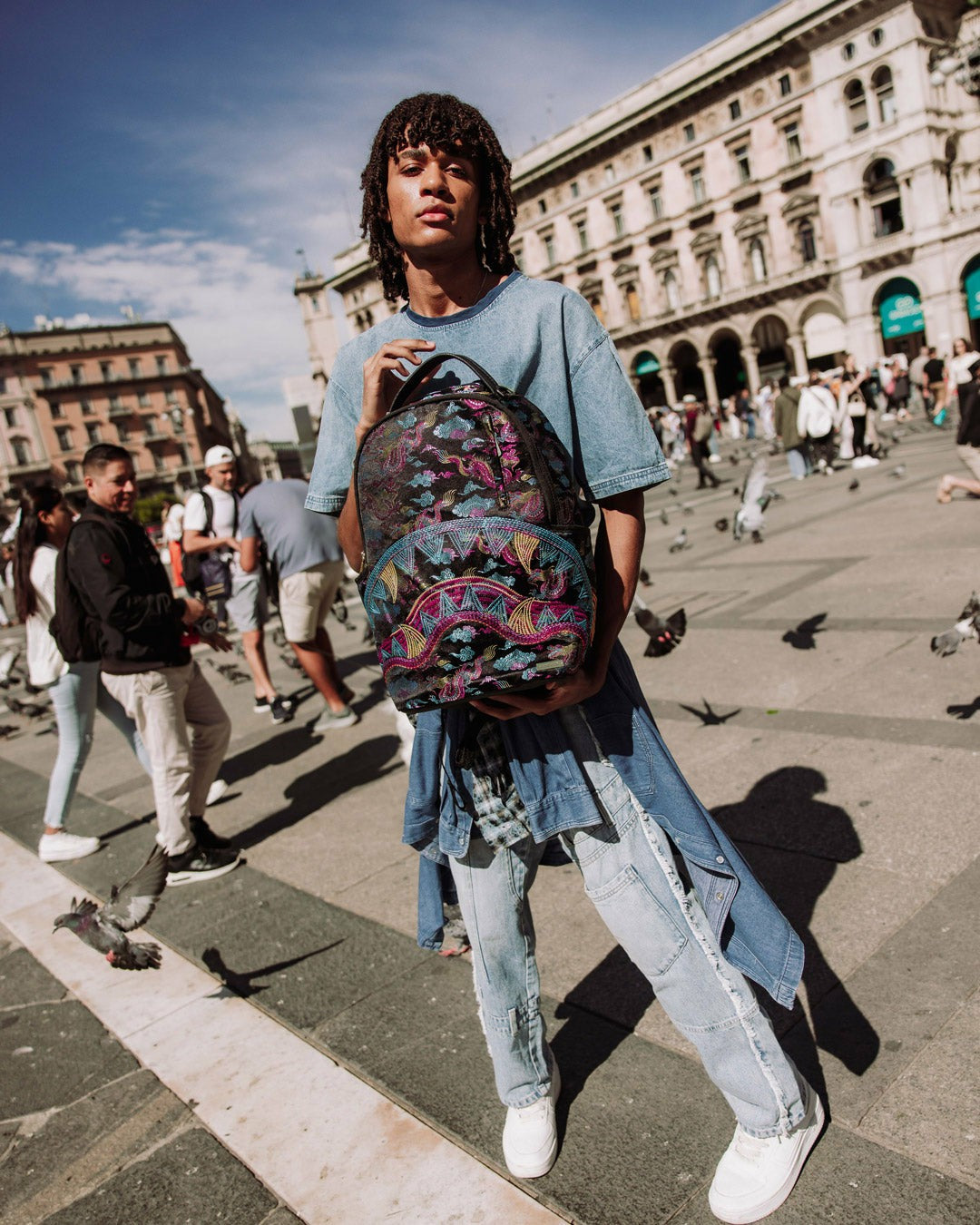 Sprayground EMBROIDERED DRAGONS DLX BACKPACK