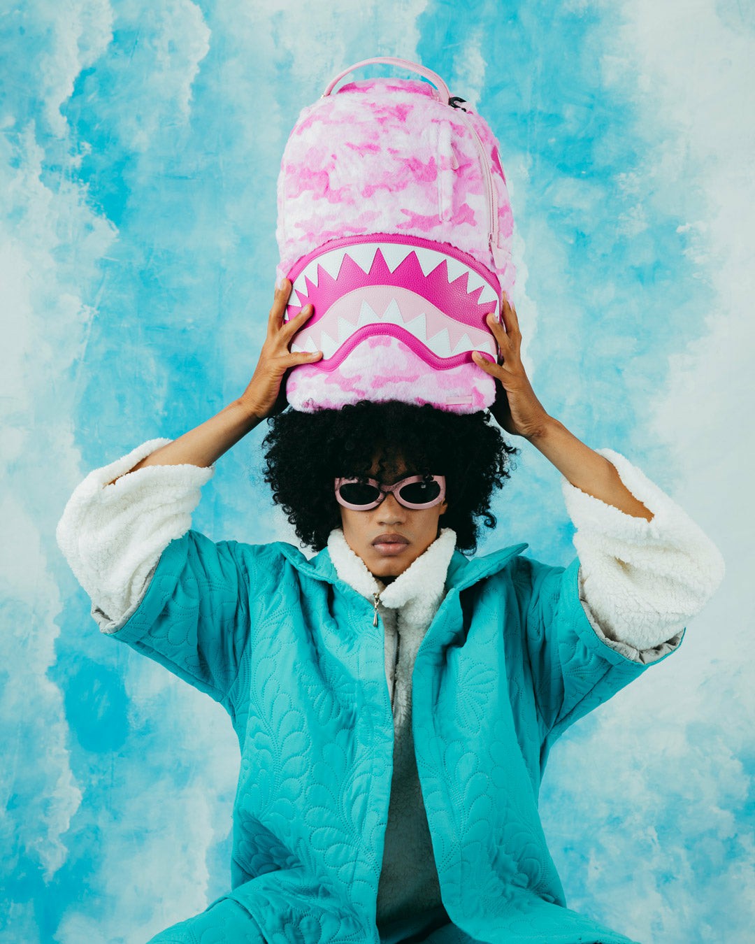 Sprayground FURRROCIOUS IN PINK DLXSF BACKPACK