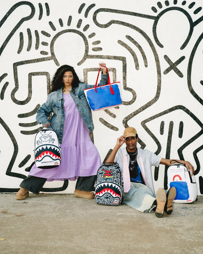 Sprayground KEITH HARING BIG BLUE PURSE ART BACKPACK