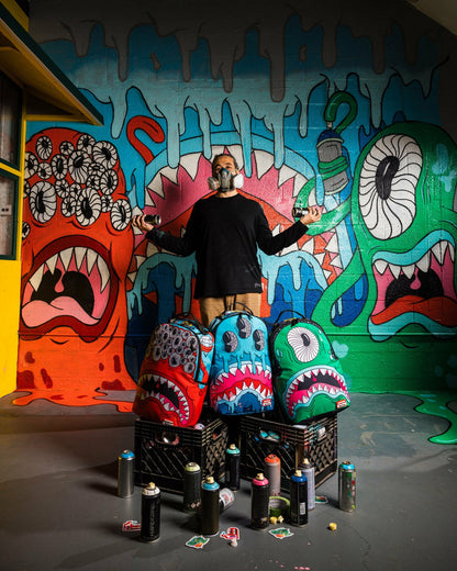 Sprayground JORGE RODRIGUEZ THE ARTIST COLLAB DRIPS SHARKS BACKPACK