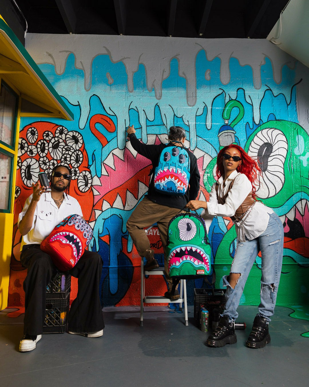 Sprayground JORGE RODRIGUEZ THE ARTIST COLLAB BLINKY SHARK BACKPACK