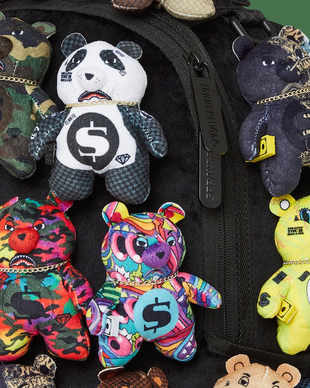 Sprayground PACK OF BEARS REAL PLUSH BEARS RUNWAY PIECE BACKPACK - SUPER EXCLUSIVE