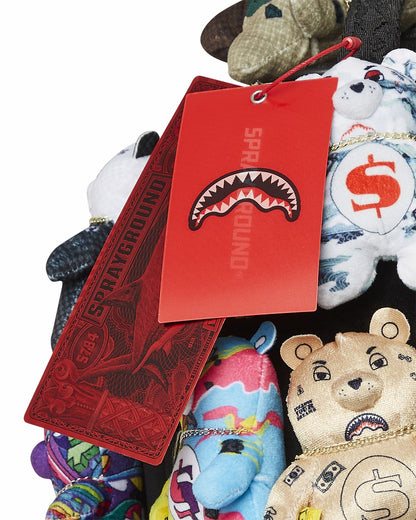 Sprayground PACK OF BEARS REAL PLUSH BEARS RUNWAY PIECE BACKPACK - SUPER EXCLUSIVE