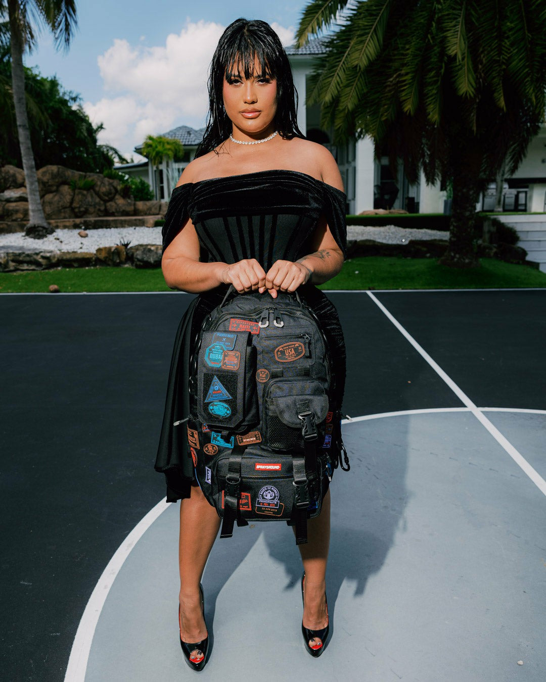 Sprayground JAMES FIRST CLASS I GOT THESE STAMPS BACKPACK
